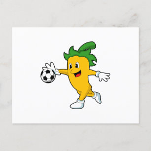 Pepper Vegan als Fußballspieler mit Soccer.PNG Postkarte