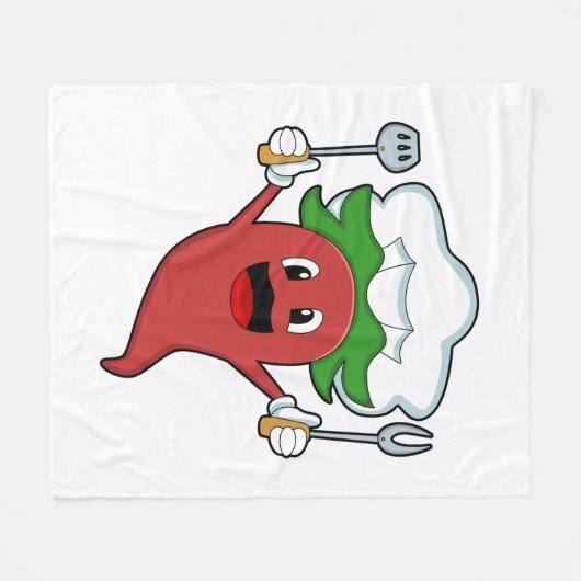 Pepper Vegan Cook Fleecedecke (Vorderseite (Horizontal))