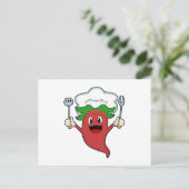 Pepper Vegan Cook Postkarte (Stehend Vorderseite)