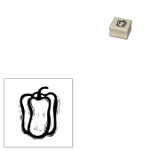 Pepper vegetarische Speisekarte Auswahl rustikale  Gummistempel (Stempel)