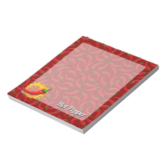 Pepper with Flame Notepad Notizblock (Rotiert)