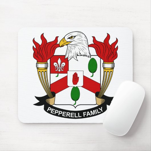 Pepperell Familienwappen Mousepad (Mit Mouse)