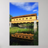 Pepperell MA New Covered Bridge River View Poster (Vorne)