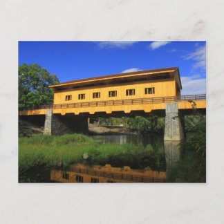 Pepperell MA New Covered Bridge River View Postkarte