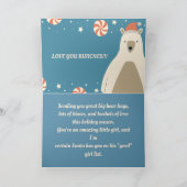 PEPPERMINIERTE KARTE UND BAR GRANDAUGHTER CHRISTMA (Innenseite)