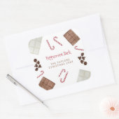 Peppermint Bark Rezept Kit Weihnachtsgeschenk Quadratischer Aufkleber (Umschlag)