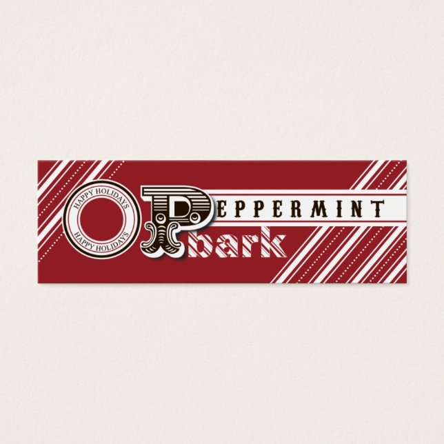 Peppermint Bark Visitenkarten (Vorderseite)