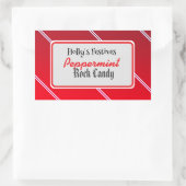 Peppermint-Bonbonetikett Rechteckiger Aufkleber (Tasche)