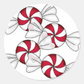 Peppermint Candies Runder Aufkleber (Vorderseite)