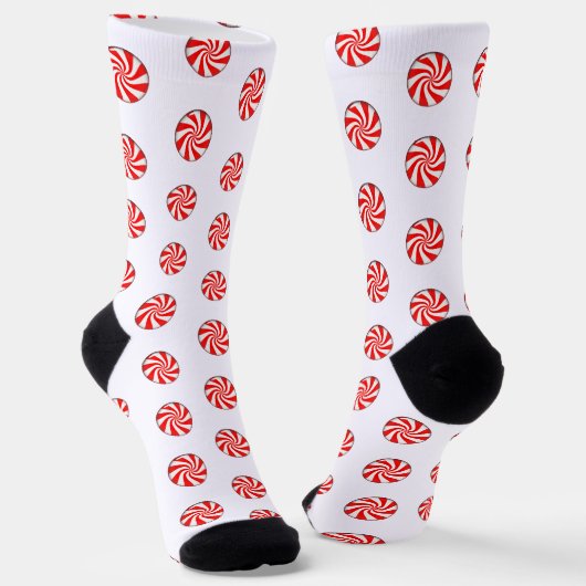 Peppermint Candies Weihnachten Socken (Gewinkelt)