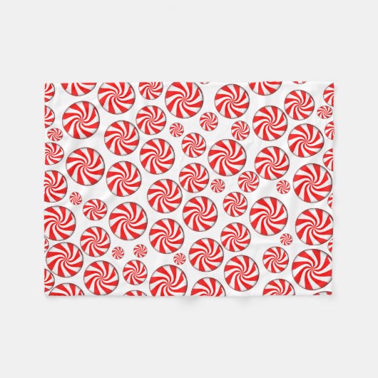 Peppermint Candy Background Fleecedecke (Vorderseite (Horizontal))
