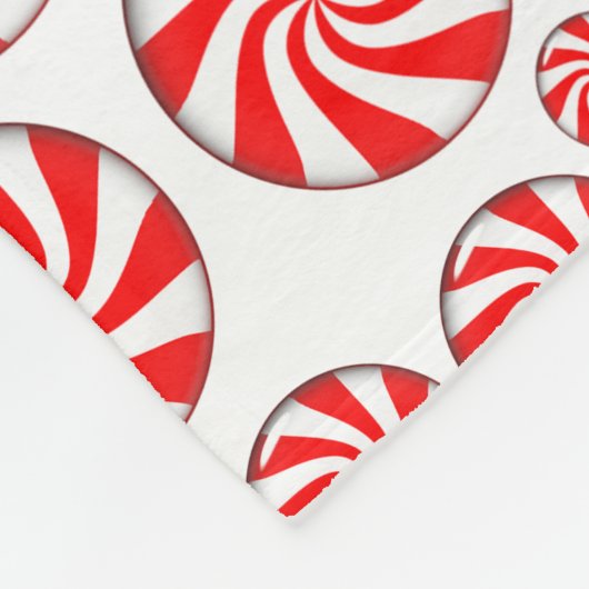 Peppermint Candy Background Fleecedecke (Ecke)
