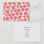 Peppermint Candy Background Visitenkarte (Vorne/Hinten)