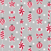 Peppermint Candy Baubles Geschenkpapier