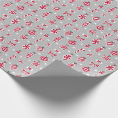Peppermint Candy Baubles Geschenkpapier (Ecke)