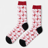 Peppermint Candy Cane All-Over-Print Socks Socken (Linkes Detail)
