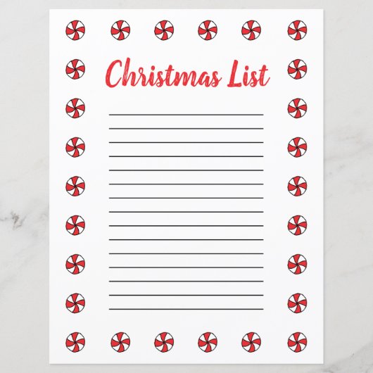 Peppermint Candy Cane Boarder Clipart Weihnachten (Vorderseite)