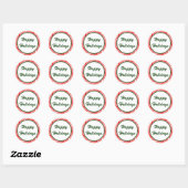 Peppermint Candy Cane Border Holiday Stickers (Blatt)
