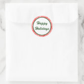 Peppermint Candy Cane Border Holiday Stickers (Tasche)
