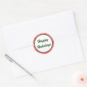Peppermint Candy Cane Border Holiday Stickers (Umschlag)