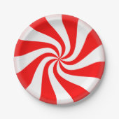 Peppermint Candy cane Pattern Pappteller (Vorderseite)