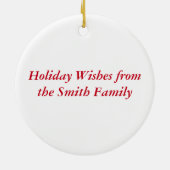 Peppermint Candy Cane Starlight Minze Weihnachten Keramikornament (Hinten)