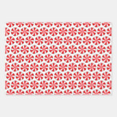 Peppermint Candy Cane Stripe Weihnachtskekse Geschenkpapier Set (Vorderseite)