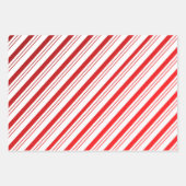 Peppermint Candy Cane Striped Geschenkpapier Set (Vorderseite 3)