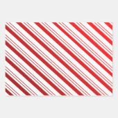 Peppermint Candy Cane Striped Geschenkpapier Set (Vorderseite 2)