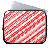 Peppermint Candy Cane Stripes Xmas Electronics Bag Laptopschutzhülle (Vorderseite)