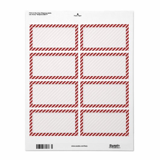 Peppermint Candy Cane Stripping Labels (Vorne)