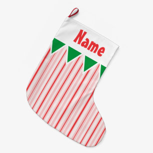 Peppermint/Candy Cane Weihnachten Strumpf Großer Weihnachtsstrumpf