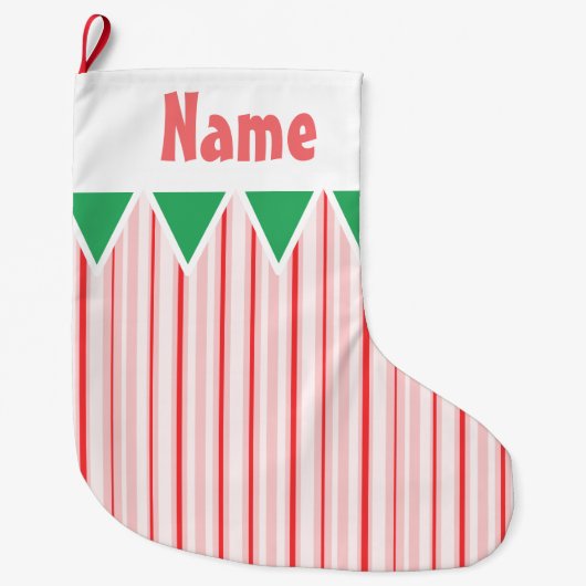 Peppermint/Candy Cane Weihnachten Strumpf Großer Weihnachtsstrumpf (Vorderseite)