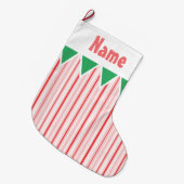 Peppermint/Candy Cane Weihnachten Strumpf Großer Weihnachtsstrumpf (Vorderansicht (hängend))