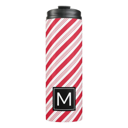 Peppermint Candy Cane Weihnachtsthermal Tumbler Thermosbecher (Vorderseite)