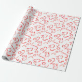 Peppermint Candy Cane Wrapping Papier Geschenkpapier (Ungerollt)