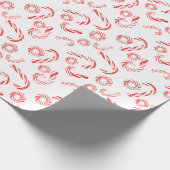 Peppermint Candy Cane Wrapping Papier Geschenkpapier (Ecke)