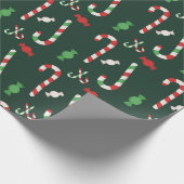 Peppermint Candy Canes Geschenkpapier (Ecke)