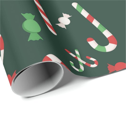 Peppermint Candy Canes Geschenkpapier (Rolleneckpunkt)