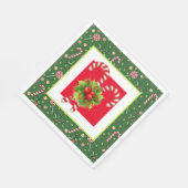 Peppermint Candy Canes Serviette (Ecke)