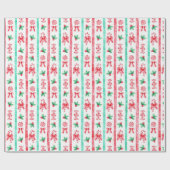 Peppermint Candy Canes Strichen Weihnachten Geschenkpapier (Flach)