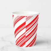 Peppermint Candy Canes Stripes Weihnachten Krawatt Pappbecher (Rechts)