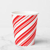 Peppermint Candy Canes Stripes Weihnachten Krawatt Pappbecher (Vorderseite)