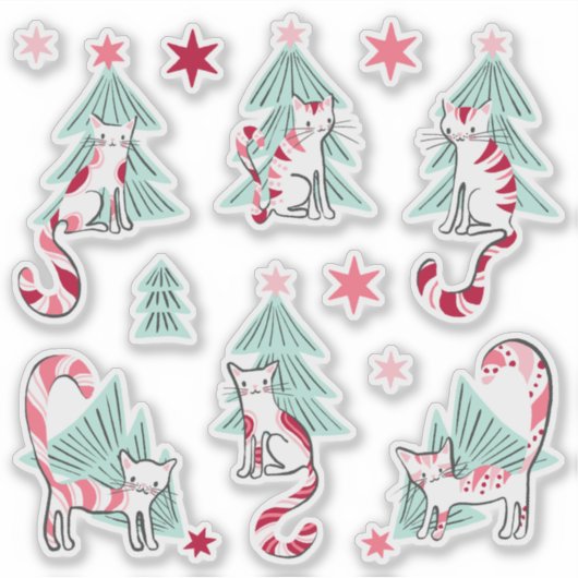 Peppermint Candy Cats Aufkleber (Vorderseite)