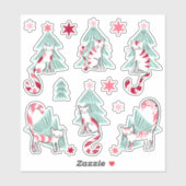 Peppermint Candy Cats Aufkleber (Blatt)