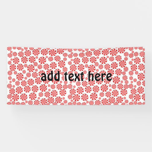 Peppermint Candy Christmas Banner (Horizontal)