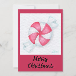 Peppermint Candy Christmas Cards Einladung