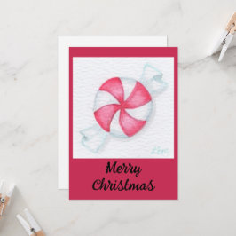 Peppermint Candy Christmas Cards Einladung