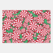 Peppermint Candy Christmas Geschenkpapier Set (Vorderseite 2)