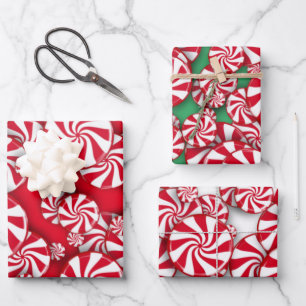 Peppermint Candy Christmas  Geschenkpapier Set